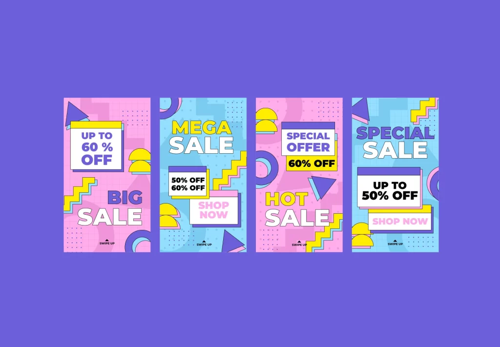 color shape sale banner background vector