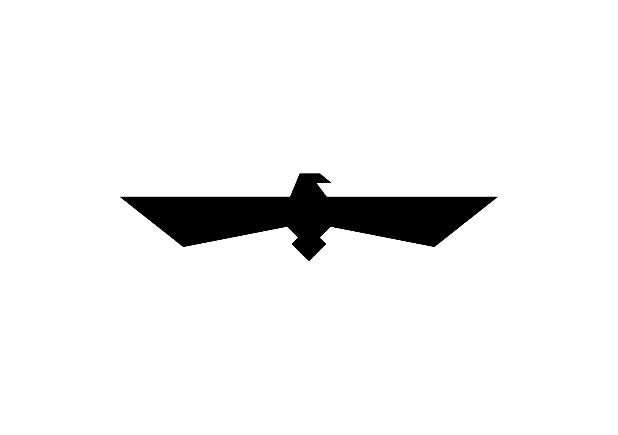 Geometric Eagle Design black and white eagle vector logo