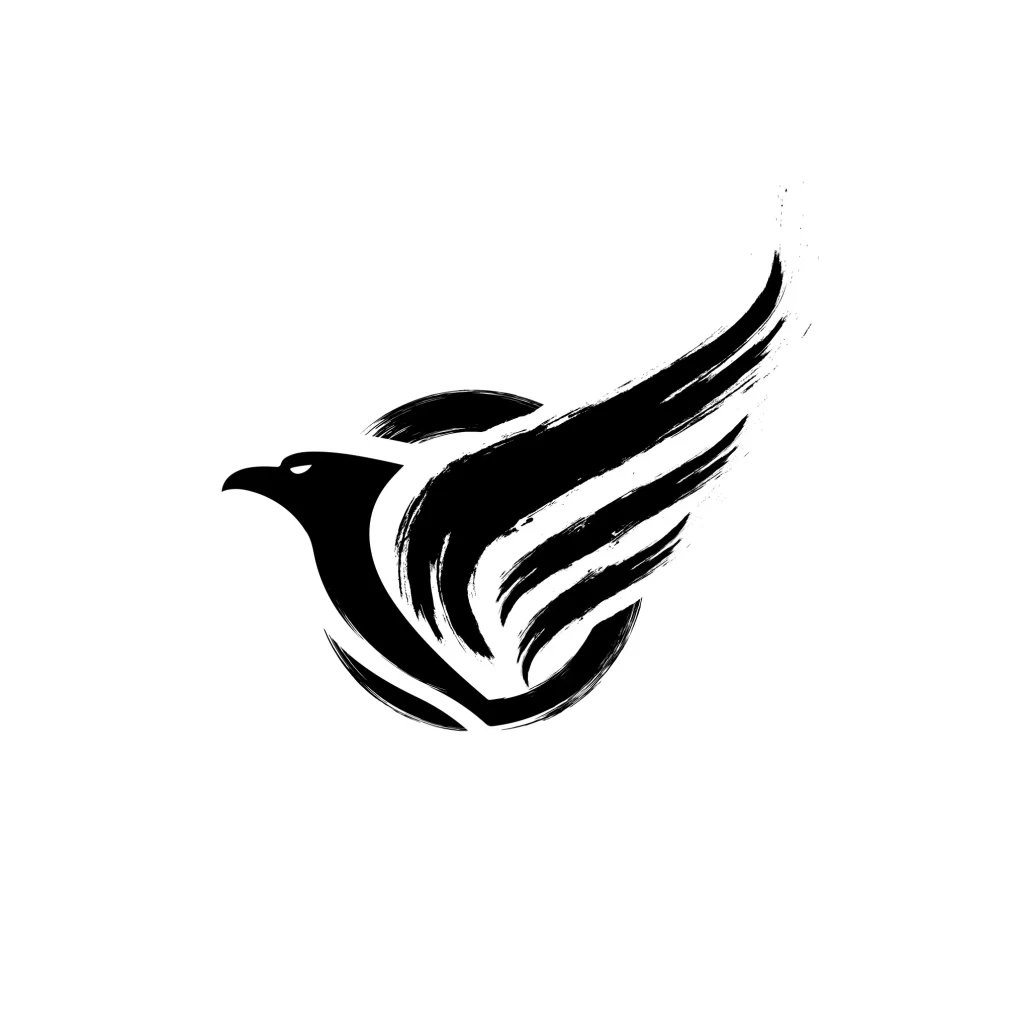 eagle vector logo Brush Stroke Brushwork