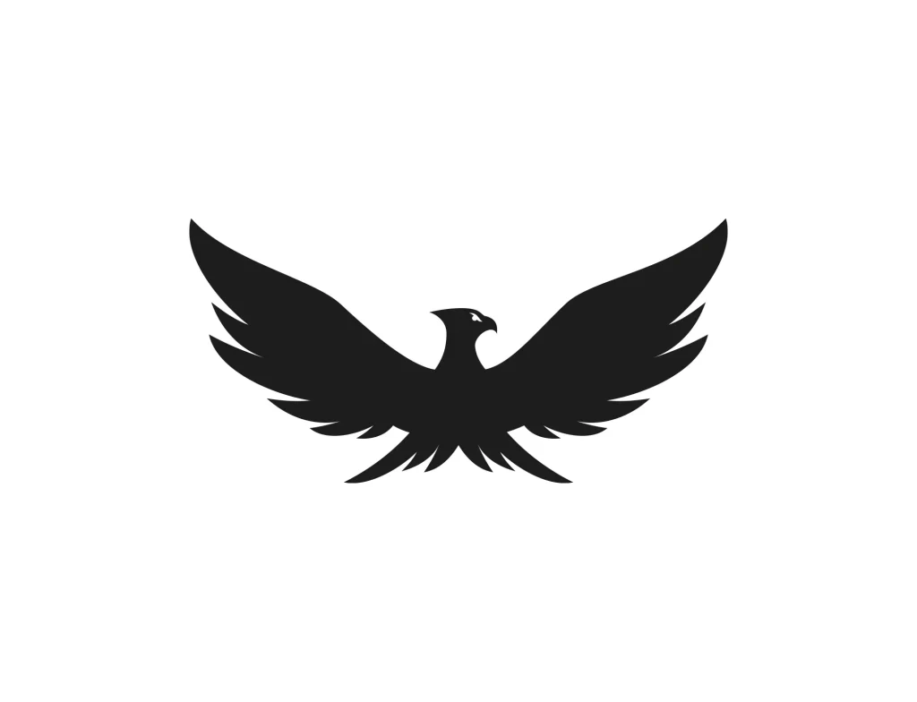 eagle vector logo black Silhouette