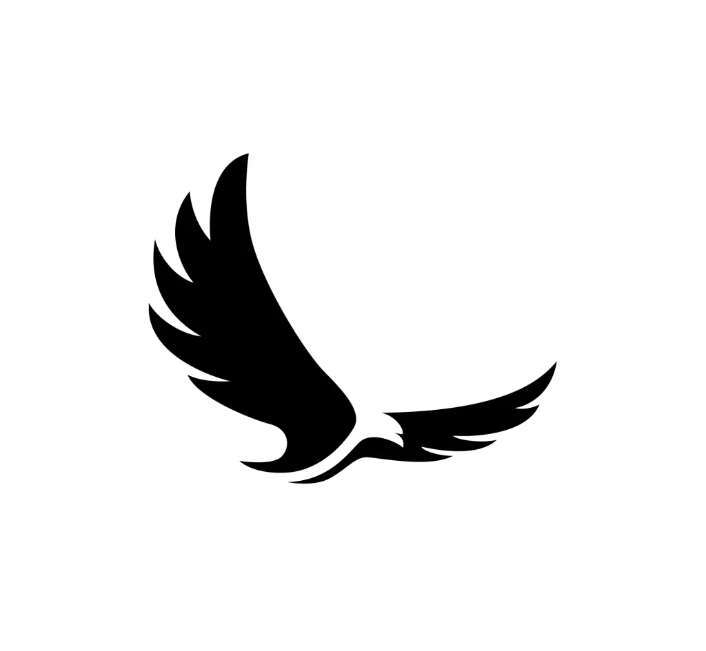 eagle vector logo flying