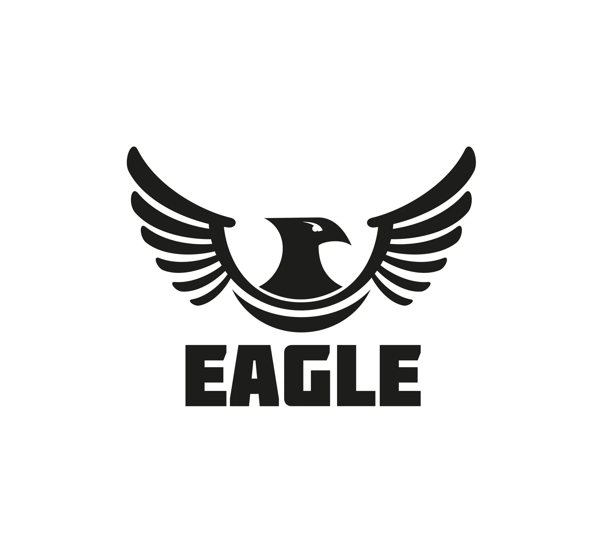 Eagle Wings Design black and white eagle vector logo