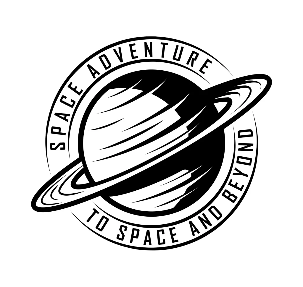earth space Saturn logo vector icon