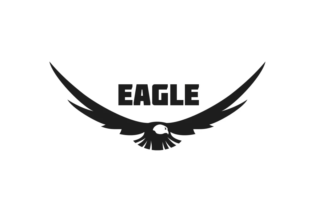 fly eagle vector logo