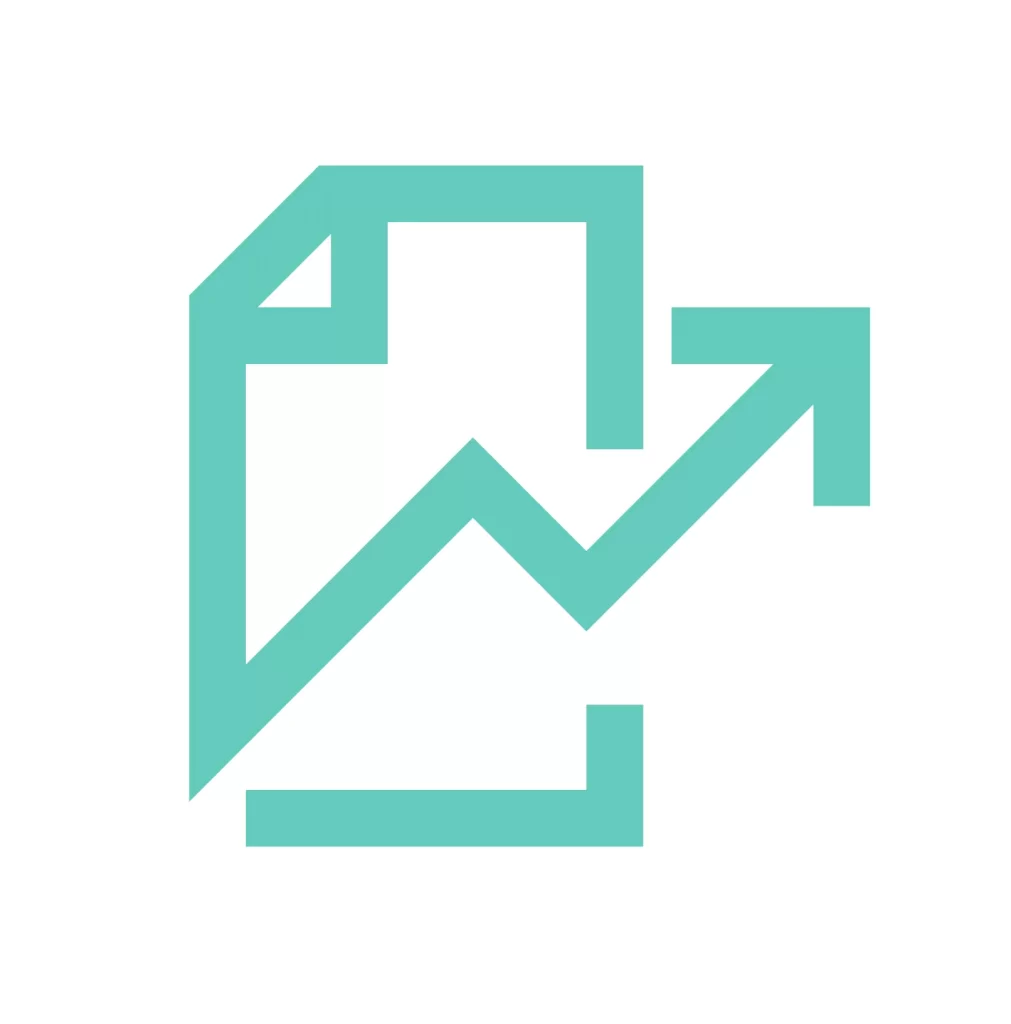 icon vector file document rise data
