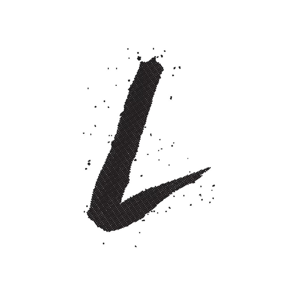 letter L brush stroke brushwork vector logo
