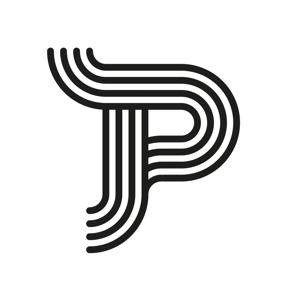 letter P vector logo typography