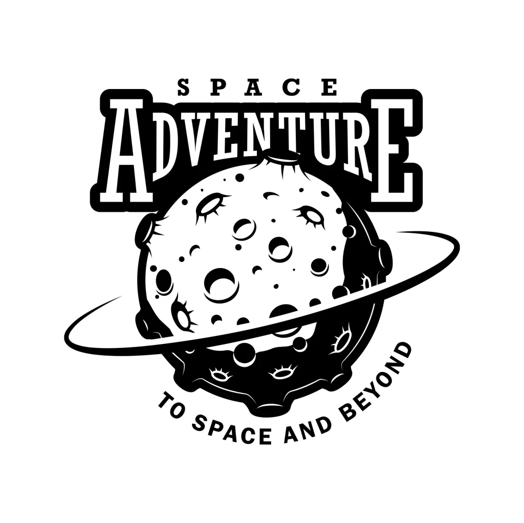 moon star asteroid space vector logo illustration