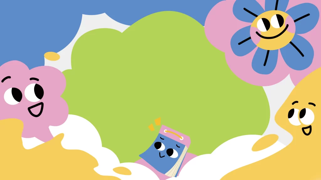 Smile flower background cloud PSD
