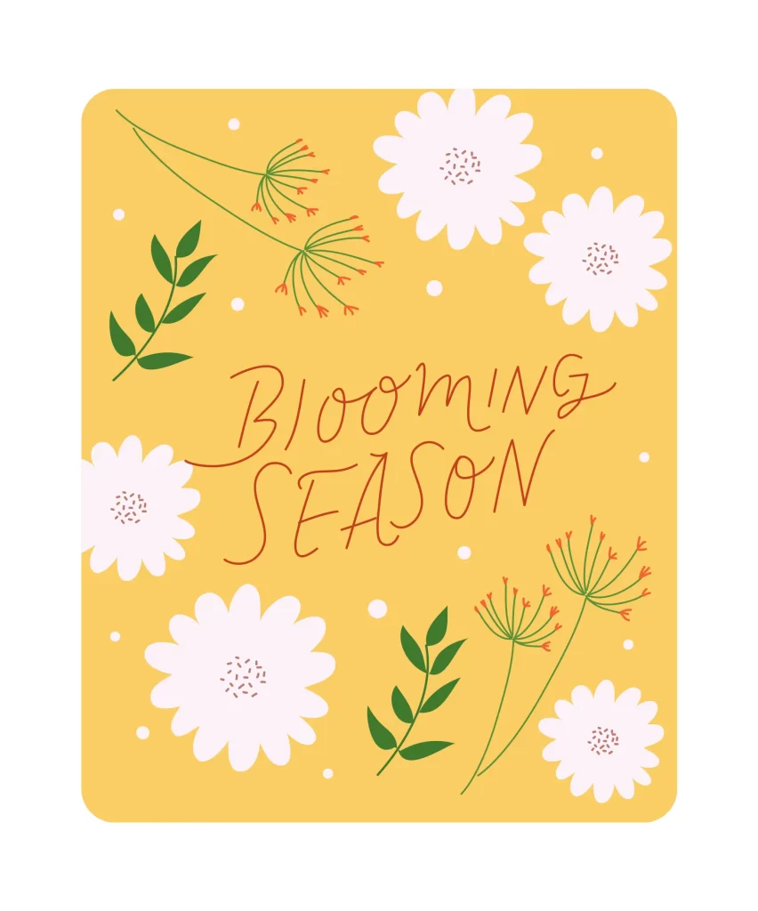 spring flower yellow background vector illustration
