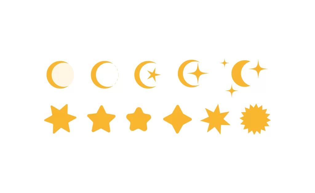 star moon vector icon crescent