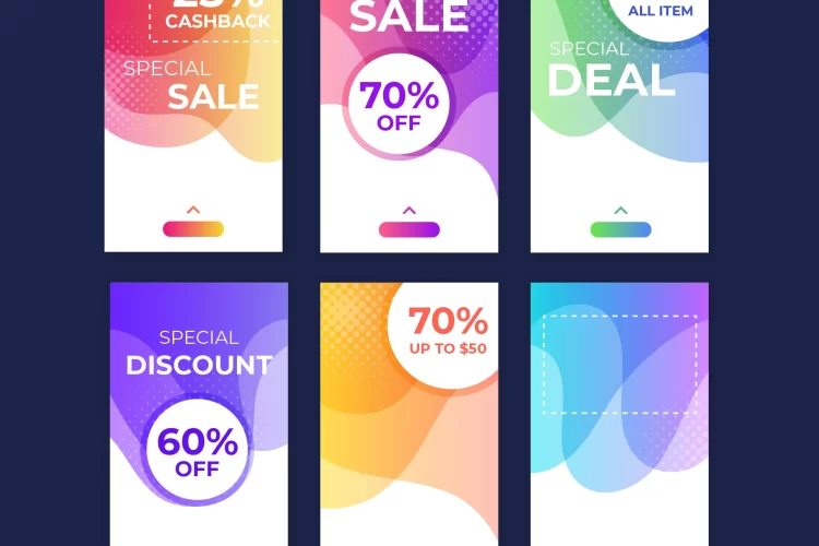 Gropicture Vector Background Sale Banner Color Block Curve