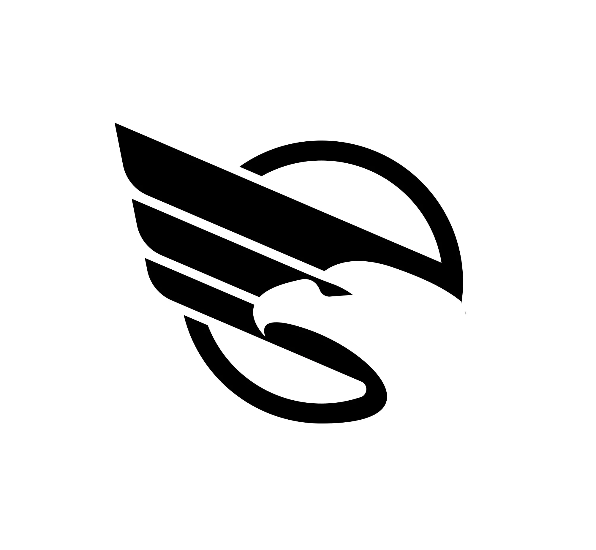 Eagle Head Circle Design black and white eagle vector logo