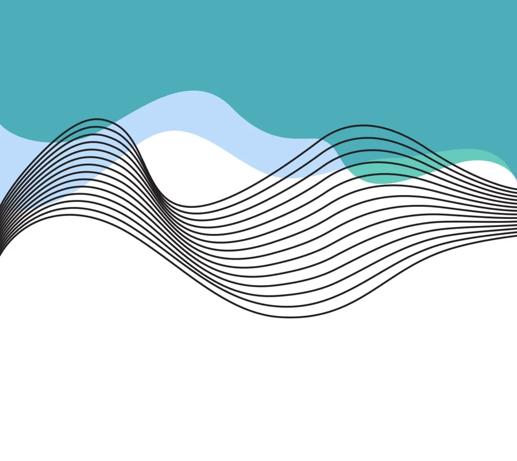wave lines vector background sea