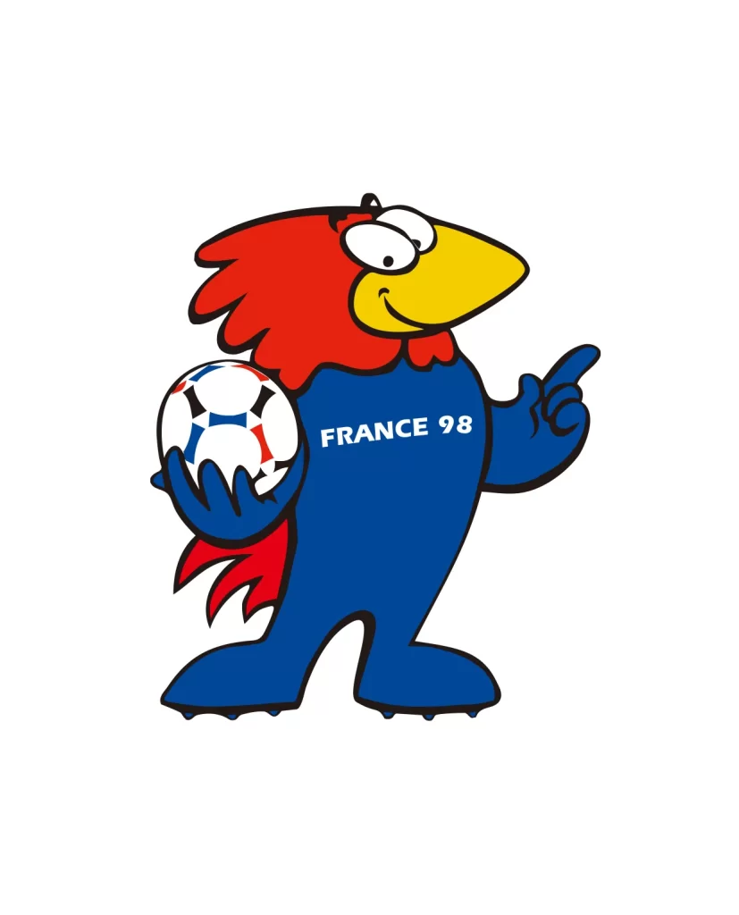 1998 FIFA World Cup mascot Footix FRANCE 98 vector