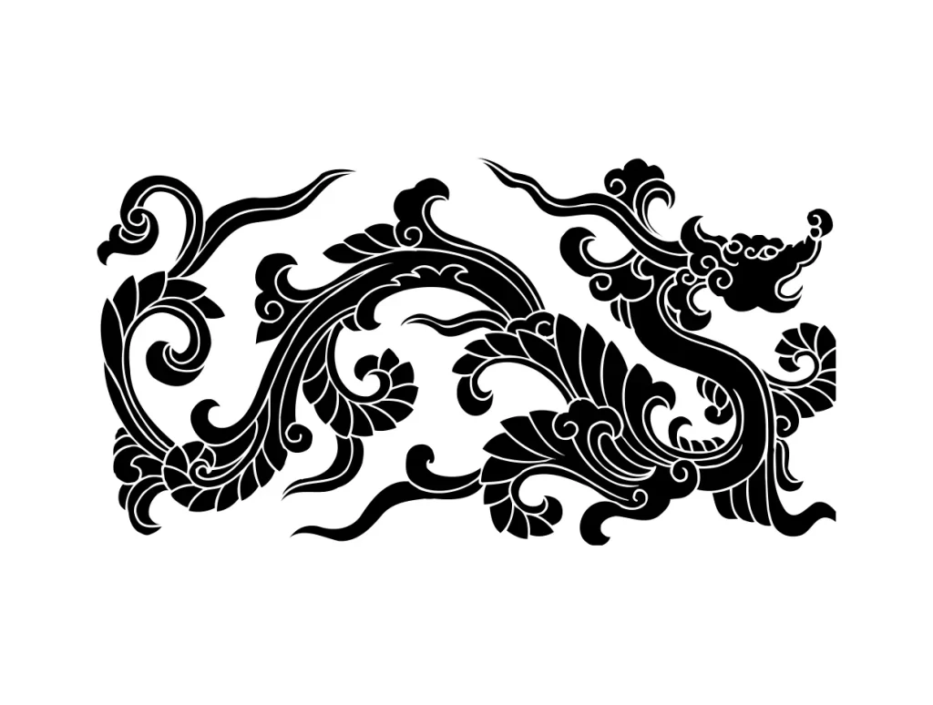 Ancient Chinese Dragon pattern vector illustration