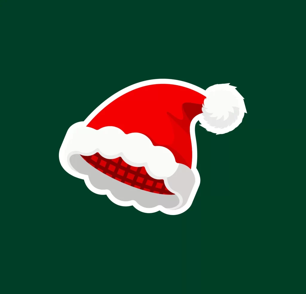 Christmas hat Santa hat vector illustration