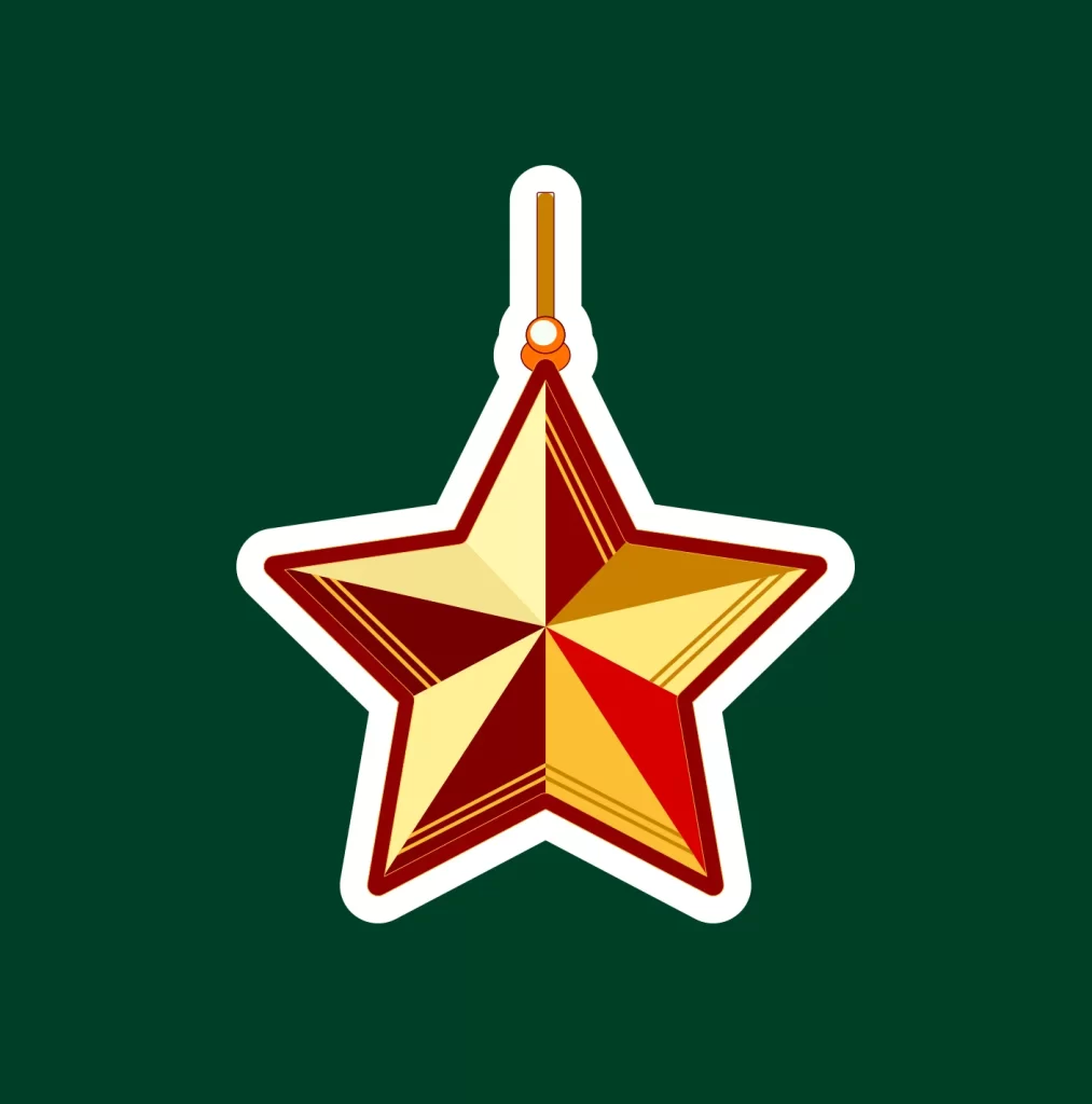 Christmas ornament star vector illustration