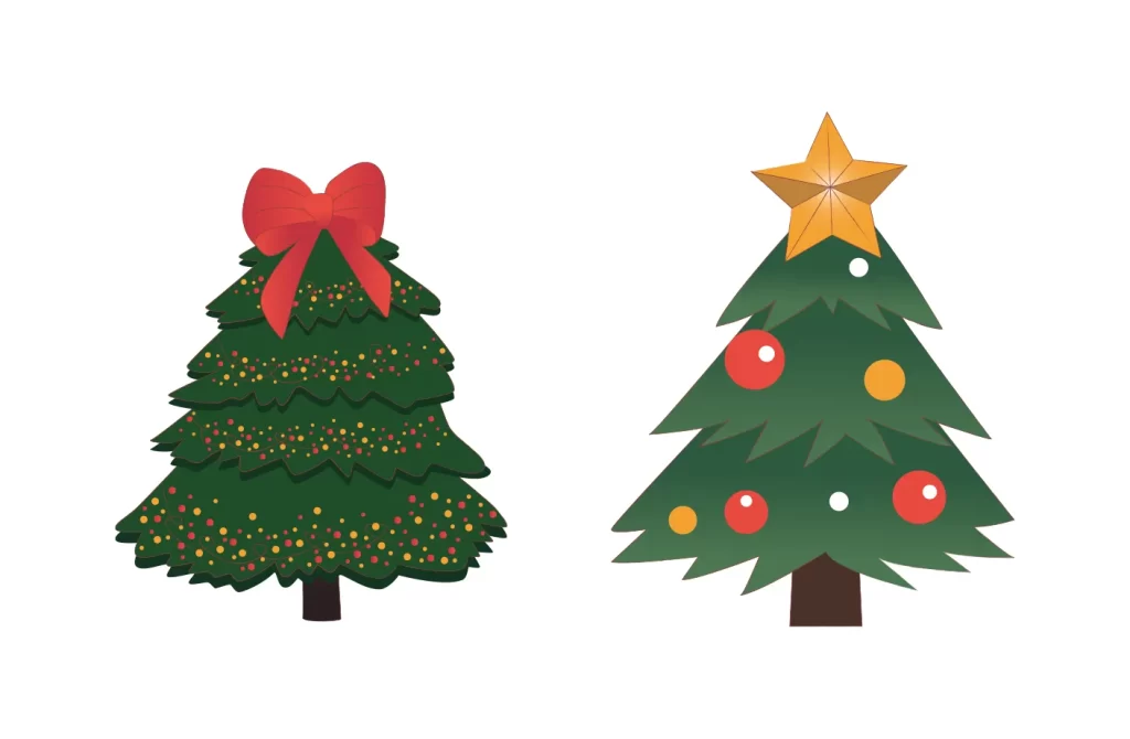 Christmas tree cartoon vector illustration