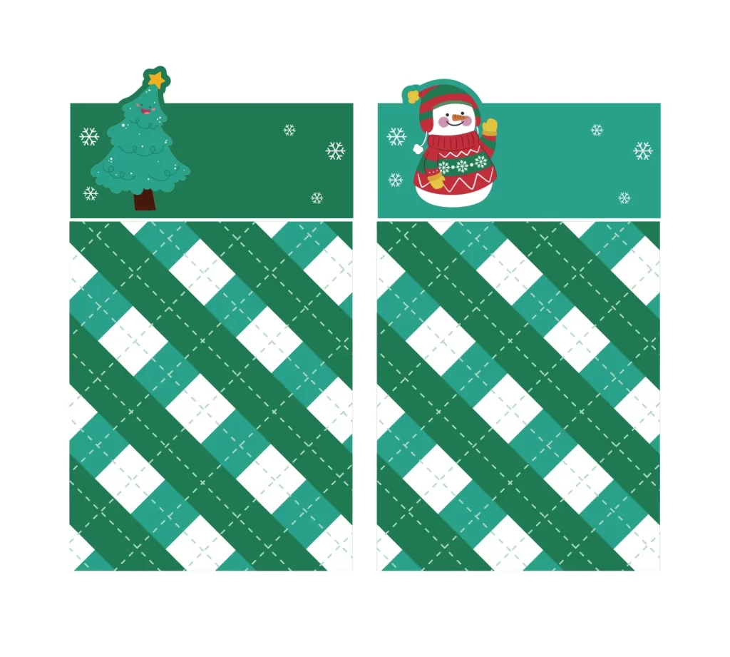 Christmas tree snowman vector background