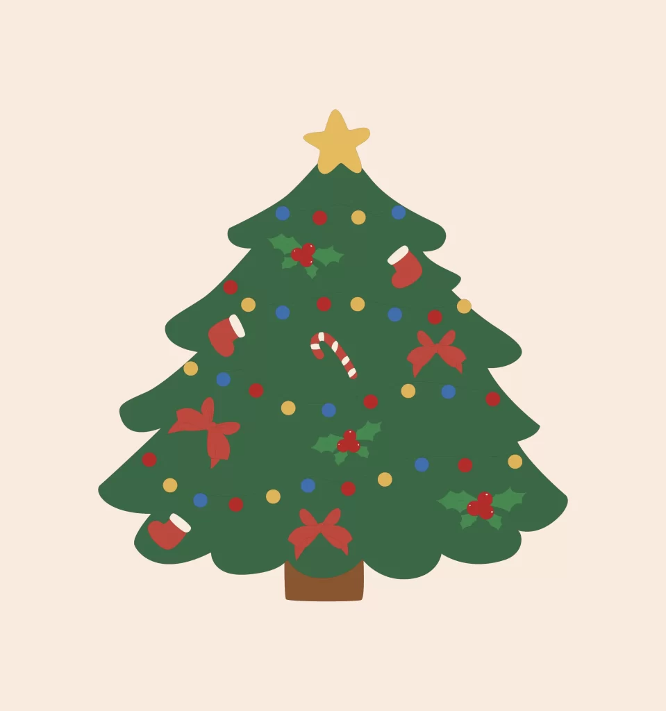 Christmas tree vector illustration