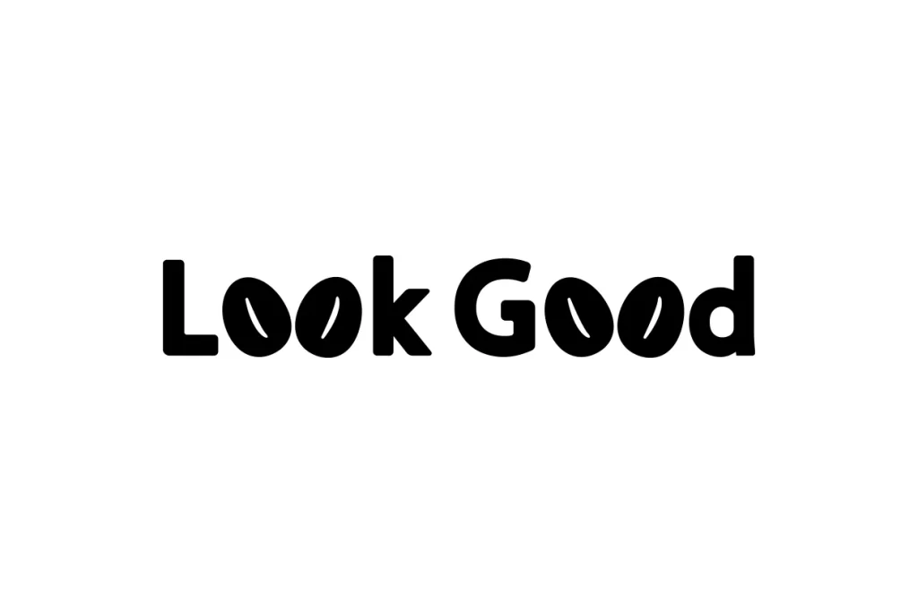 Look Good vector text logo oatmeal