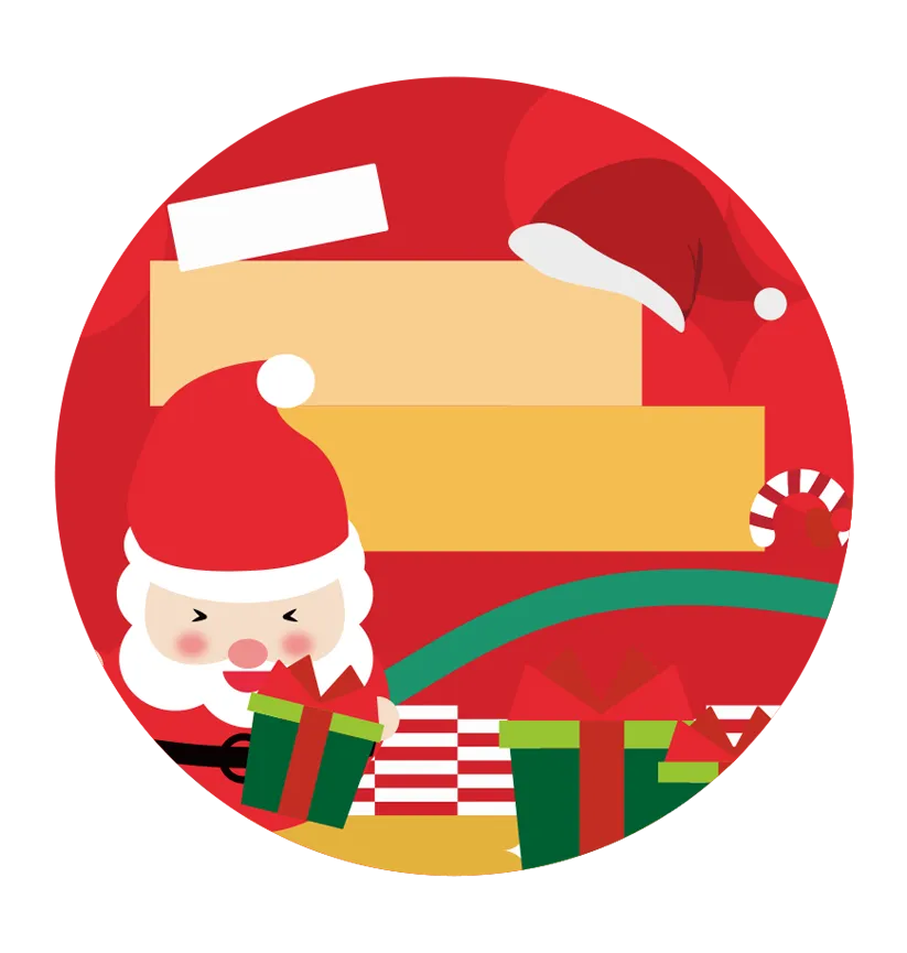 Merry Christmas Santa Claus cartoon vector illustration background
