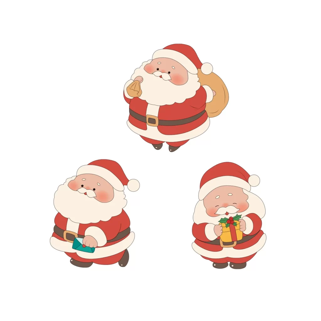 Santa Claus Father Christmas cartoon vector illustration