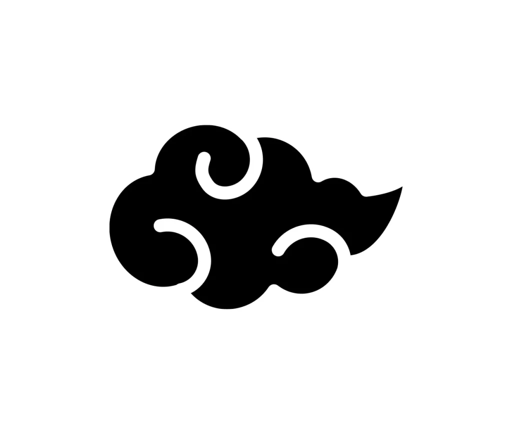 auspicious cloud vector icon logo