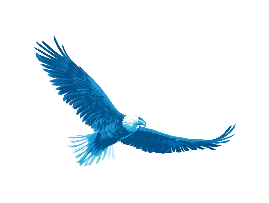 blue eagle drawing