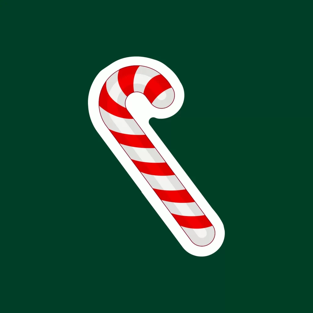 candy cane Christmas vector illustration