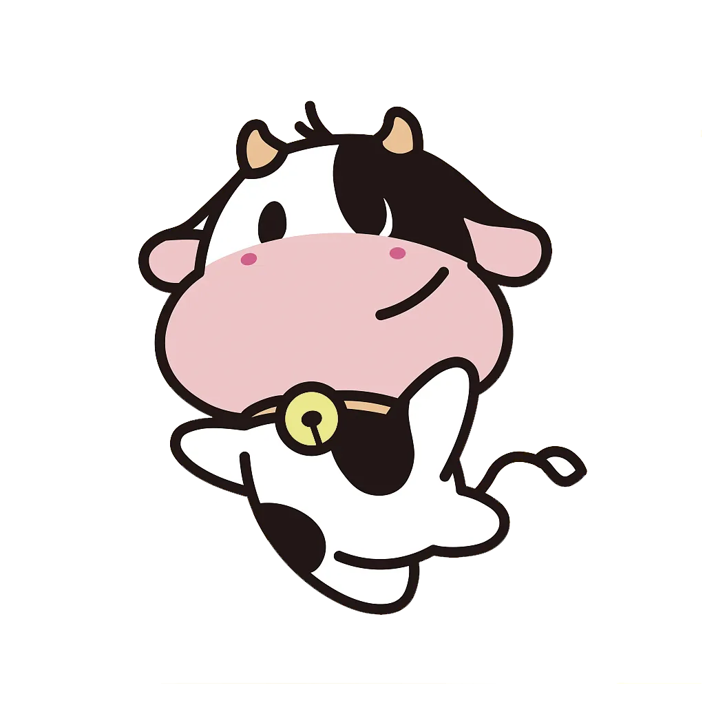 cow cartoon cute