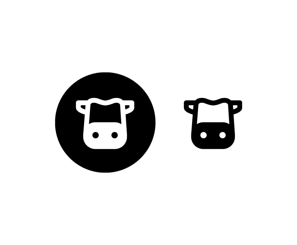 cow icon vector head