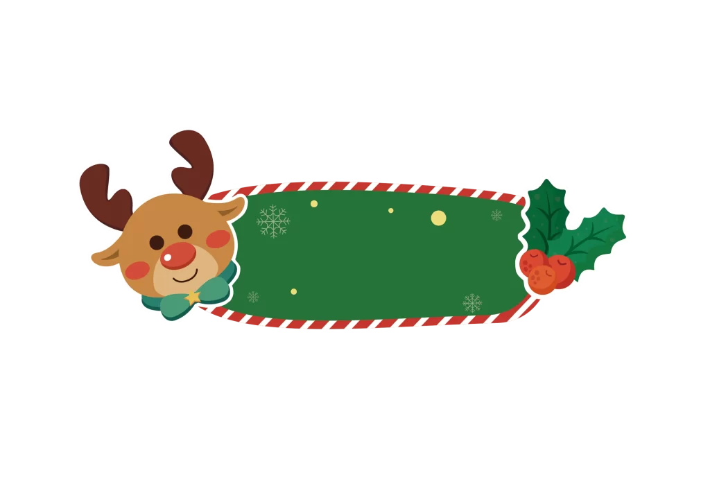 deer background vector Merry Christmas