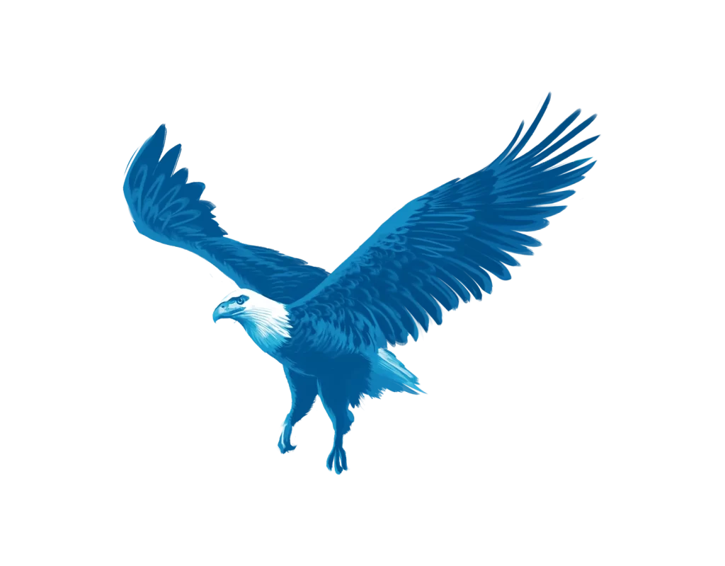 eagle drawing blue