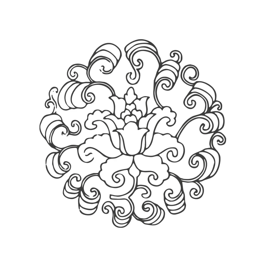 flower Circular pattern vector