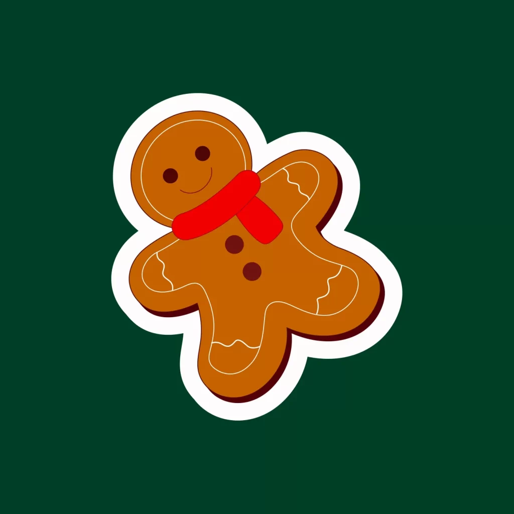 gingerbread man Christmas vector illustration