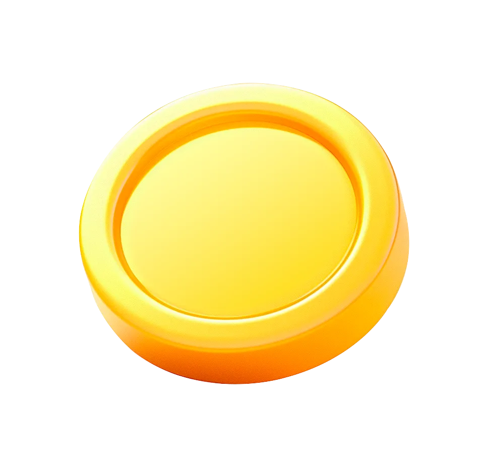 gold coin vector icon 3D