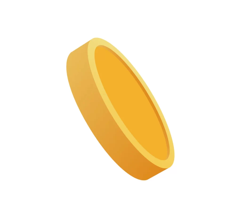 gold coin vector icon cartoon illustration
