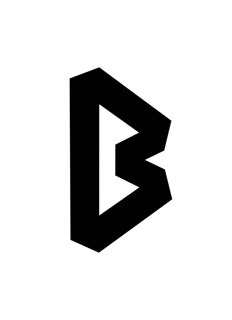 letter B vector logo typography