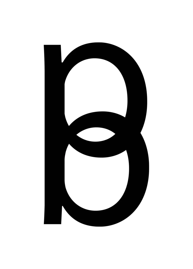 letter B vector logo typography