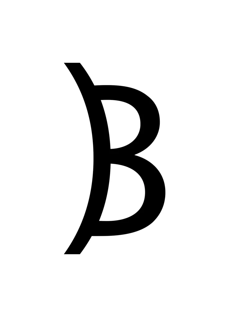 letter B vector logo typography