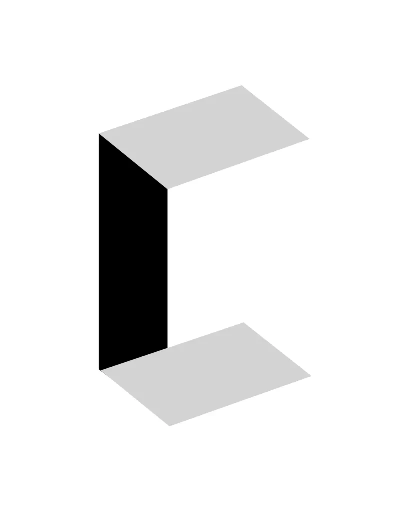 letter C vector logo typography