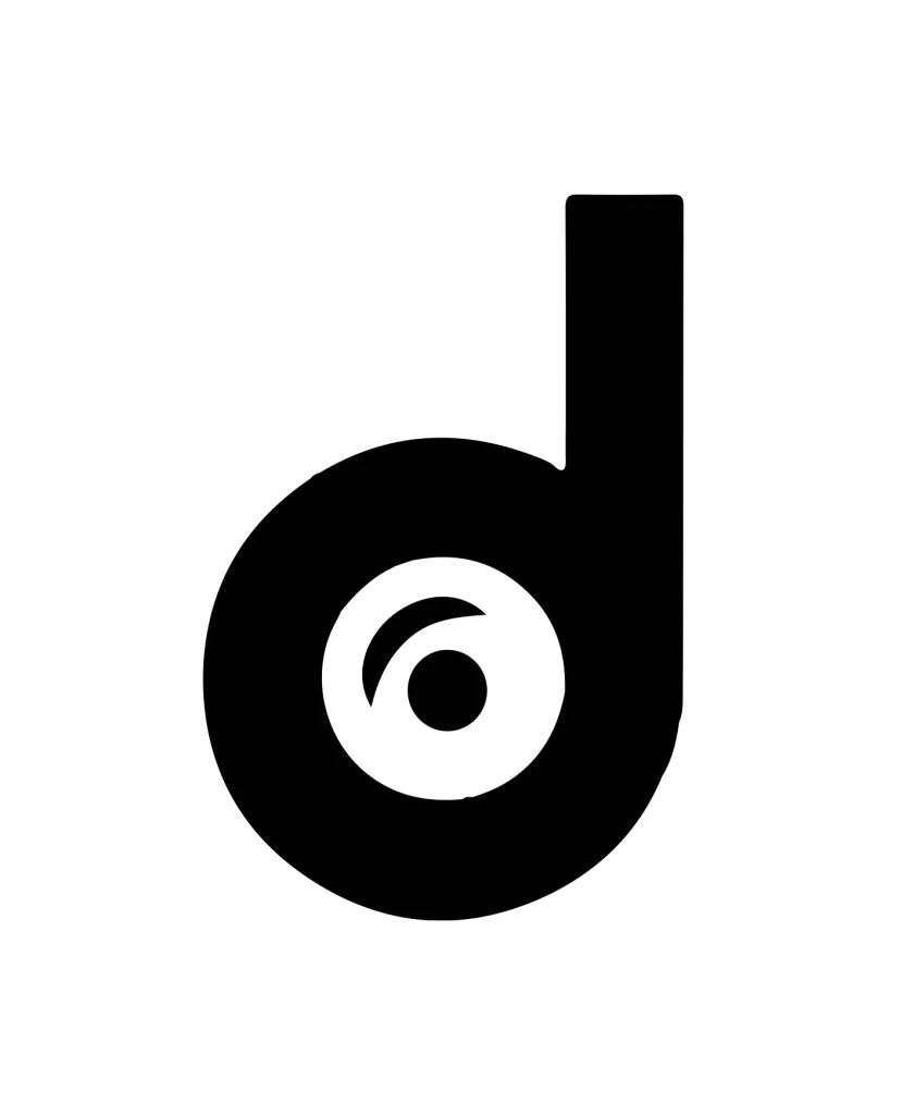 letter D vector logo typography