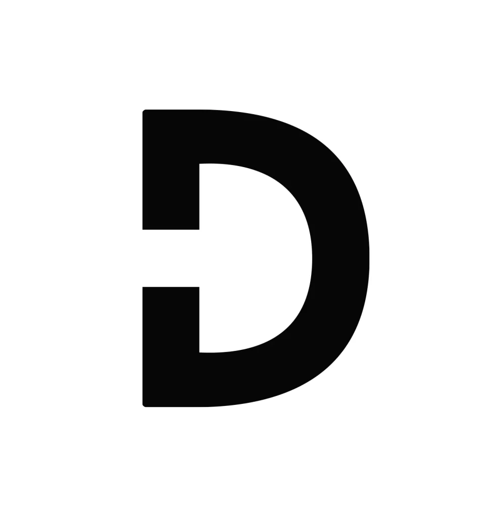 letter D vector logo typography