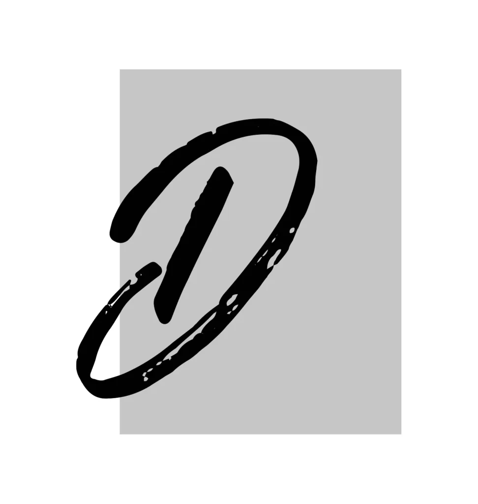 letter D vector logo typography