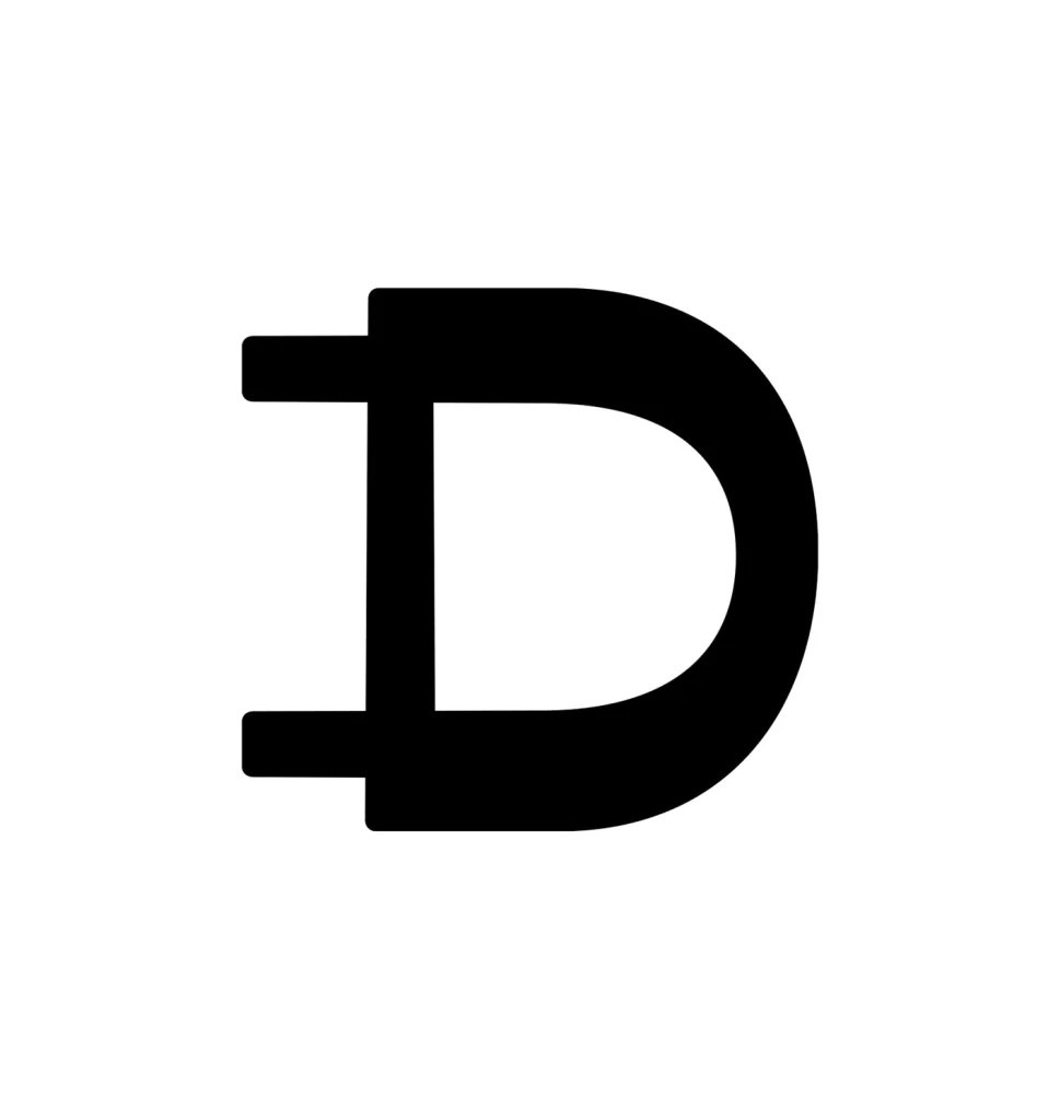 letter D vector logo typography