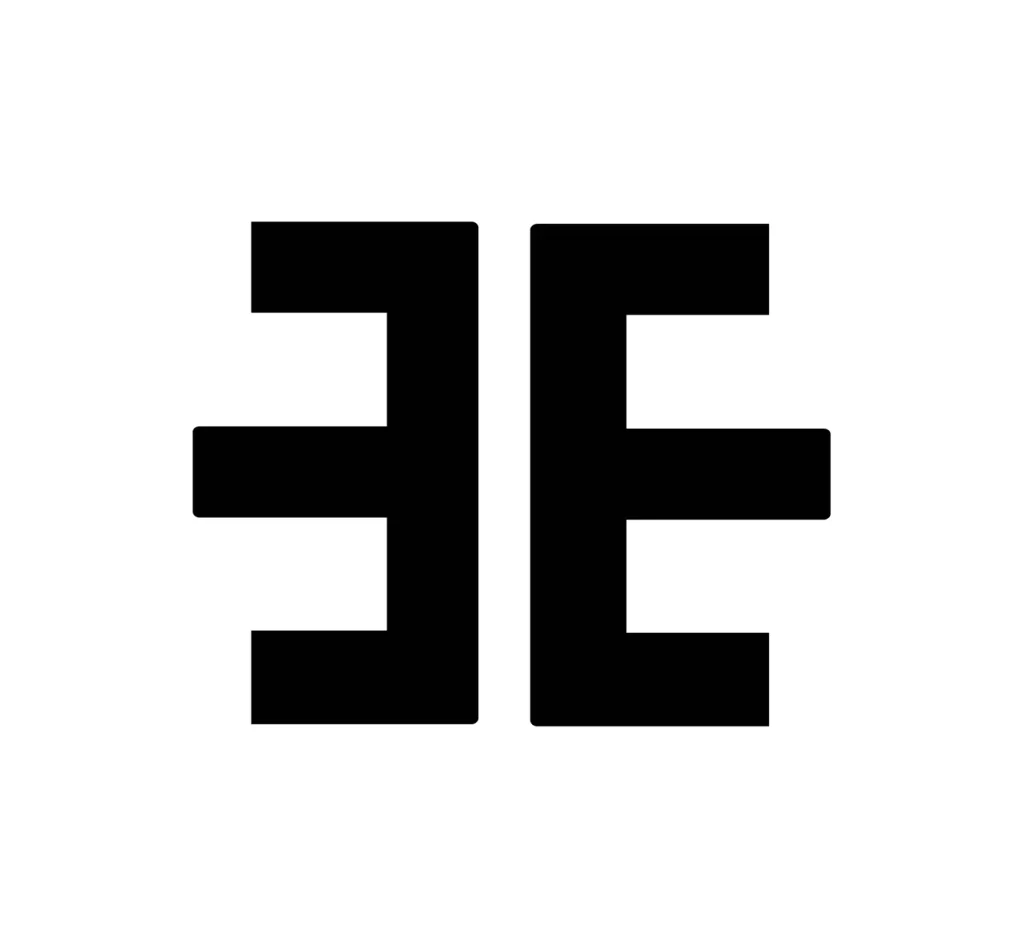 letter E vector logo typography
