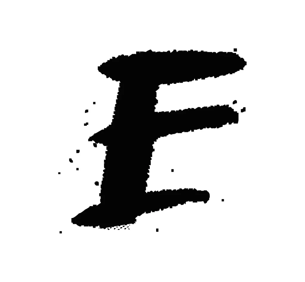 letter E vector logo typography