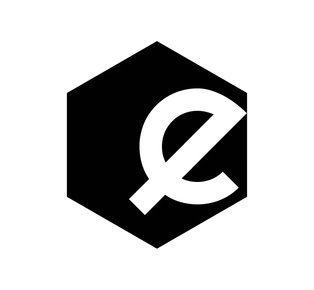 letter E vector logo typography